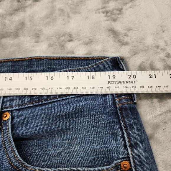Vintage Levi's 501 Jeans Mens W40 L30.5* Blue Distressed Button Fly Straight Leg - Picture 10 of 14